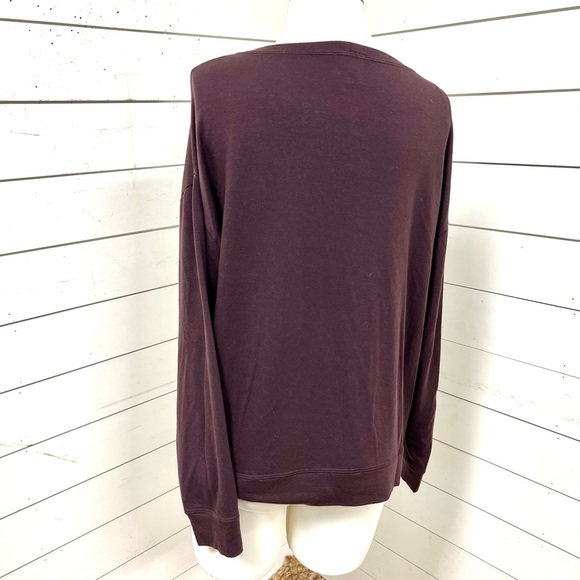 Eileen fisher long sleeve pullover plum purple tencel spandex small petite top - Picture 5 of 8